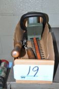Lot-(1) Black and Decker Electric Hedge Trimmer and (1) Pair Shears