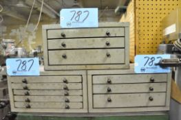 Lot-(3) Huot Drill Index Cabinets with Partial Drills Contents
