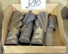 Lot-(5) Large Single End Mills in (1) Box