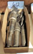 Lot-(4) Large Taper Shank Drills in (1) Box