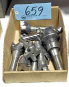 Lot-(9) R8 Tool Holders with Insert Face Mills in (1) Box