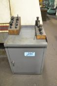 Lot-30 Taper Tool Holders with (2) Stands and Cabinet