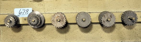 Lot-Milling Cutters on (6) Pegs on Wall