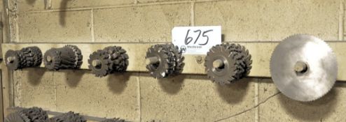 Lot-Milling Cutters on (6) Pegs on Wall