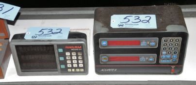 Lot-(1) Anilam Wizard 211 3-Axis and (2) Acu-Rite 2-Axis Digital Positioning Readouts