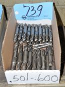 Lot- .501 - .600 Double End Mills in (1) Box