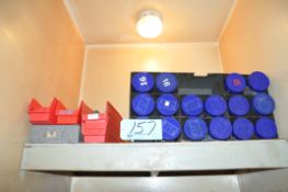 Lot-Various Hardware in Containers on (1) Shelf (Nuts, Bolts, Nails Etc)