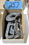 Lot-Various Small C-Clamps in (1) Box