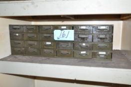 Lot-24 Bin Organizer Cabinet with Various Hardware Contents