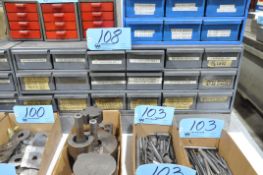 18-Bin Organizer Cabinet with Bolts and Screws Contents