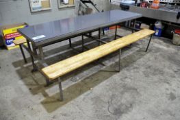 8' Steel Frames Picnic Table