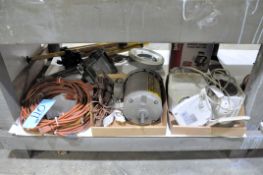 Lot-Extension Cords, Motor, Lights, etc. Under (1) Bench