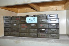 Lot-30 Bin Organizer Cabinet with Various Hardware Contents