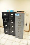Lot-(3) File Cabinets, (3) Swivel Office Chairs, (7) Stack Chairs, (4) Desks, and Etc.
