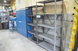 Lot-Lockers in (3) Sections, (1) Shop Desk and (2) Sections Shelving