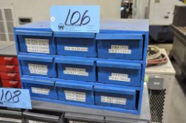 Lot-(1) 9-Bin Organizer Cabinet with Bolts and Washers Contents