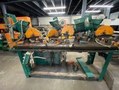 Multi Head Cold Saw, (4) Two Speed Bewo Saw Heads, 10