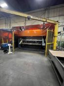 OTC Robotic Weld Cell w/ (2) OTC Robots, (2) OTC Welders, Positioner, (2) Chillers, PLC
