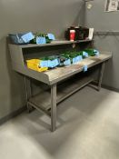 Lot of (1) 72'' L x 34'' W Metal Work Bench (With No Contents)