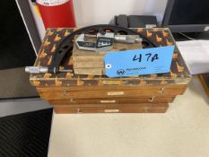Lot of (1) Mitutoyo O.D. Micrometers Ranging From 6''-7'', 7''-8'', 8''- 9'' and 9''