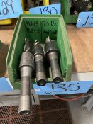 Lot of (1) Bin of Large R-8 Shank Tool Holders
