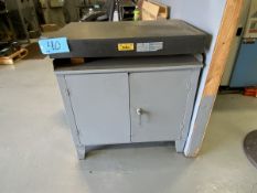 DoAll Model Grade B 24'' W x 36'' L x 4'' Thick Precision Granite Table With (2) Door Cabinet
