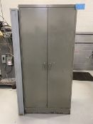 Lot of (1) 36'' L x 18'' W x 78'' H 2-Door Storage Cabinet With Assorted Setup Fixtures
