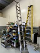 Lot of (1) 24' Aluminum Extension Ladder