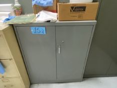 Lot of (1) 36'' L x 21'' W x 42'' H 2- Door Storage Cabinet and (1) 3-Drawer Filing Cabinet