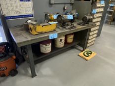 Lot of (1) 72'' L x 30'' W Wood Top Work Bench (With No Contents)