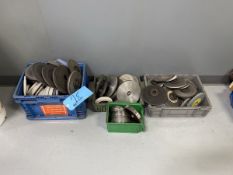 Lot of (4) Bins of Various Size Grinding Wheels