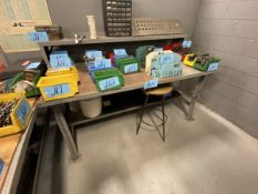 Lot of (1) 72'' L x 34'' W Metal Work Bench (With No Contents)