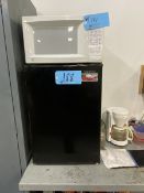 Lot of (1) Insignia Mini Refrigerator With (1) GE Microwave