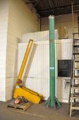 360-Degree Articulating Floor Mounted Jib Crane with CM LODESTAR 1/8-Ton Capacity Electric Hoist