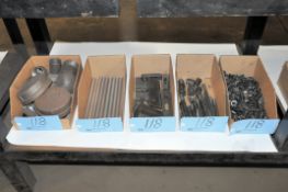 Lot-Bolts, Studs, Hold Down Clamps and Pipe Caps in (6) Boxes
