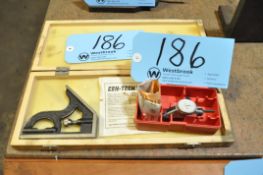 Lot-CEN-TECH Precision Square with Case and INTERAPID Test Indicator with Case
