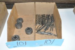 Lot-Straight Shank Drills and Dies in (2) Boxes
