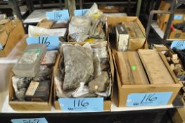 Lot-Bolts, Screws and Hinges in (5) Boxes