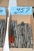 Lot-Single End Mills in (1) Box on Floor Under (1) Table