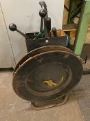 Lot-(2) Steel Banding Carts with Banding, Tools, and Clips