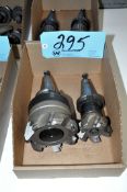 Lot-(2) CAT40 Taper Tool Holders with Face Mills in (1) Box