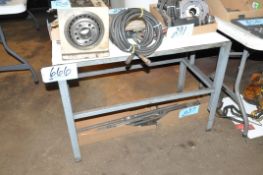 Lot-(2) Steel Benches, (Contents Not Included), (Not to Be Removed Until Empty)