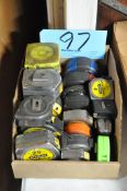 Lot-Tape Measures, Chalk Line and Chalk in (2) Boxes