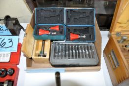 Lot-(1) Degree Angle Set, (1) Small Jack, and (1) Small Cylindrical Gauge in (1) Box