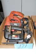 Lot-(2) Black & Decker and (1) Skil Jig Saws in (1) Box