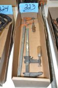 Lot-(2) Various Flat Bar Type Bar Clamps in (1) Box