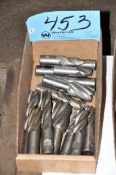 Lot-Single End Mills in (1) Box on Floor Under (1) Table