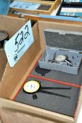 Lot-(1) MHC Dial Caliper and (1) Interapid Dial Force Indicator Gauge with Cases in (1) Box