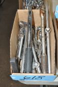Lot-Various Breaker Bars, Socket Extensions, Adaptors, Etc. in (1) Box