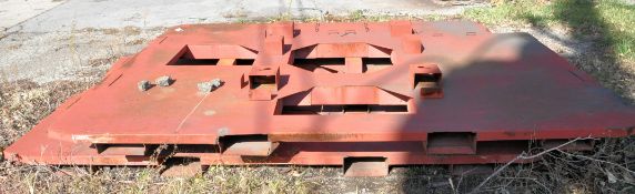 Lot-(2) Steel Machine Transport Pallets, (Outside in West Yard)